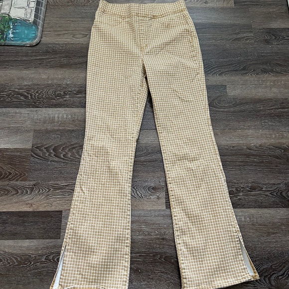 Madewell Pull-On Skinny High Rise Flare Jeans in Mini Check Size 29 - Picture 1 of 7